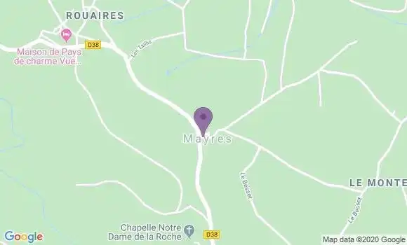 Localisation Mayres Ap - 07330
