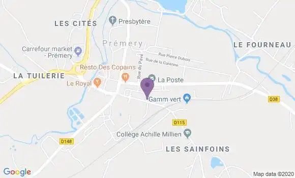 Localisation Premery - 58700