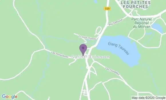 Localisation Saint Brisson Ap - 58230