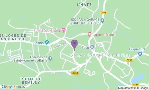 Localisation Saint Honore les Bains - 58360