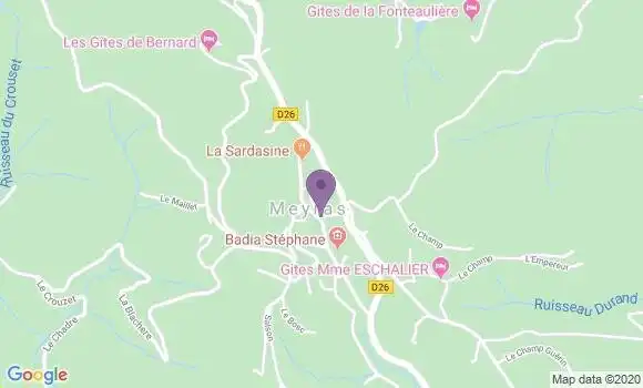 Localisation Meyras Bp - 07380