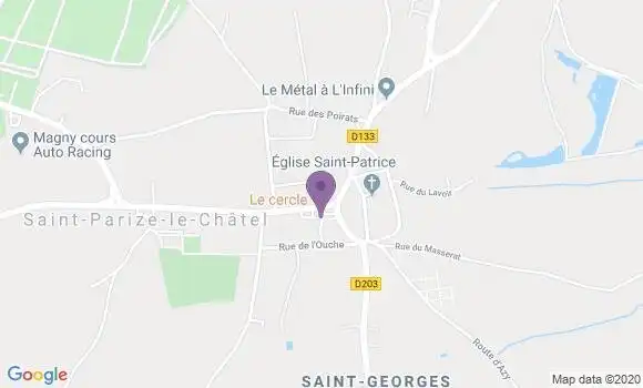 Localisation Saint Parize le Chatel Bp - 58490
