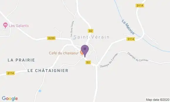 Localisation Saint Verain En Puisaye Ap - 58310