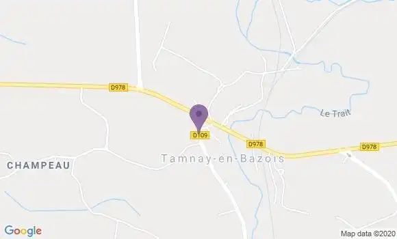 Localisation Tamnay En Bazois Ap - 58110