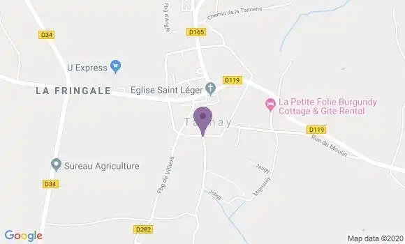Localisation Tannay Bp - 58190