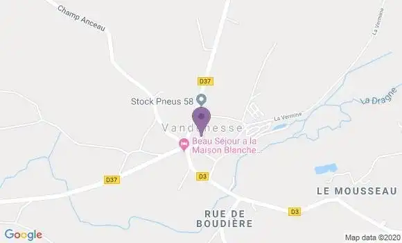 Localisation Vandenesse Bp - 58290