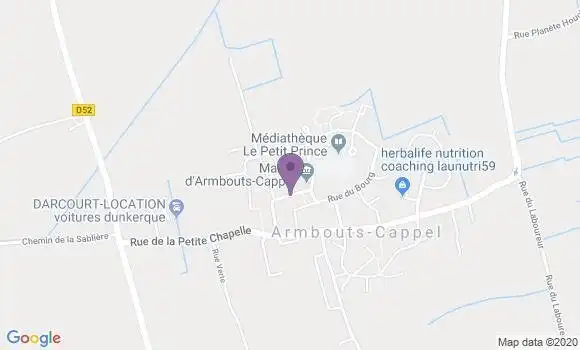 Localisation Armbouts Cappel Ap - 59380