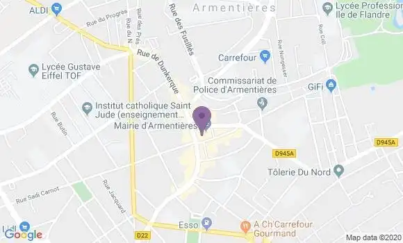 Localisation Armentieres - 59280