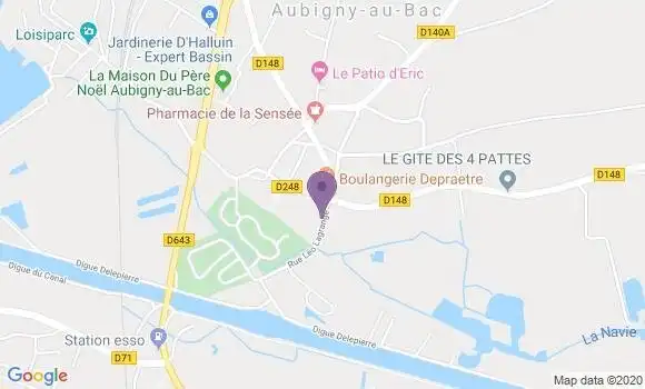 Localisation Aubigny Au Bac - 59265