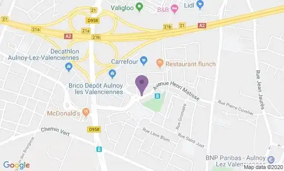 Localisation Aulnoy Bp - 59300