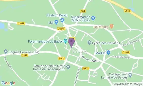 Localisation Bavay - 59570