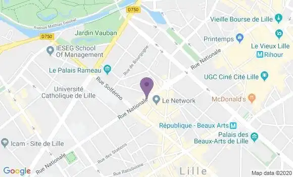 Localisation Lille Nationale - 59800