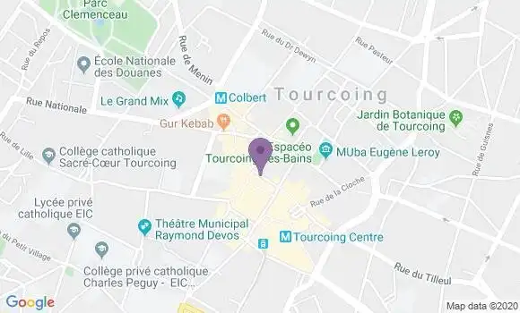 Localisation Tourcoing Grand Place - 59200