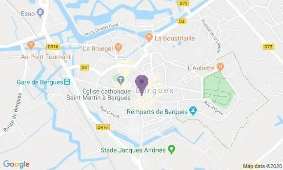Localisation Bergues - 59380