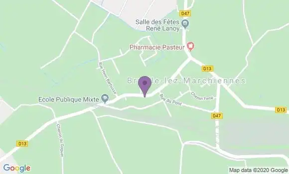 Localisation Bruille lez Marchiennes Ap - 59490
