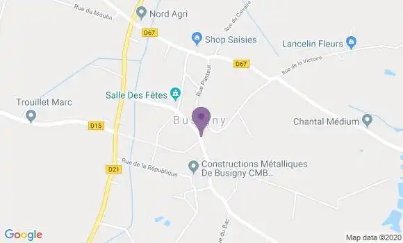 Localisation Busigny - 59137