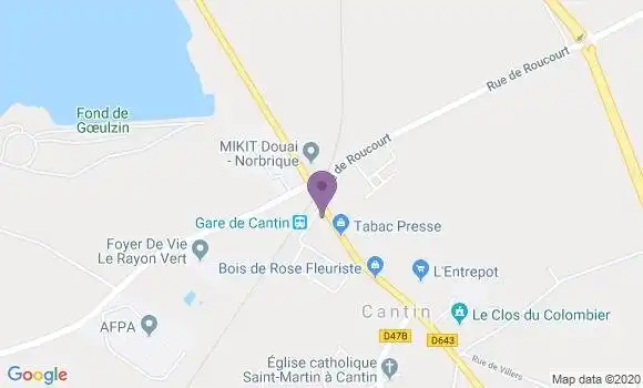 Localisation Cantin Bp - 59169