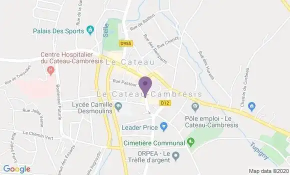Localisation Le Cateau Cambresis - 59360