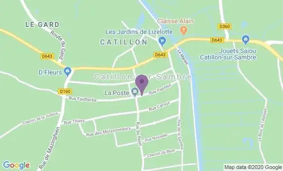 Localisation Catillon sur Sambre Bp - 59360