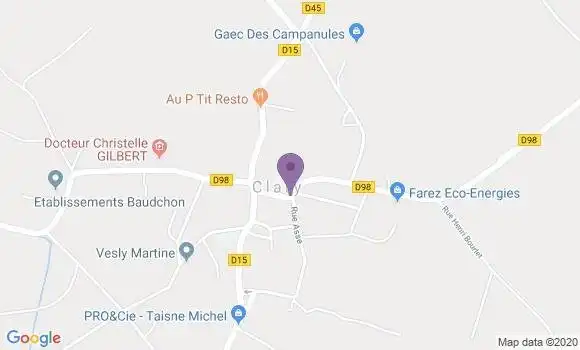 Localisation Clary Bp - 59225