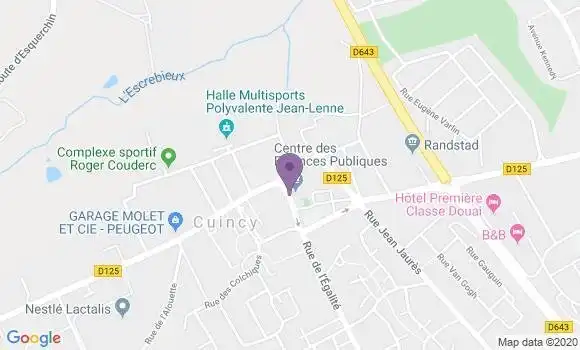 Localisation Cuincy Bp - 59553