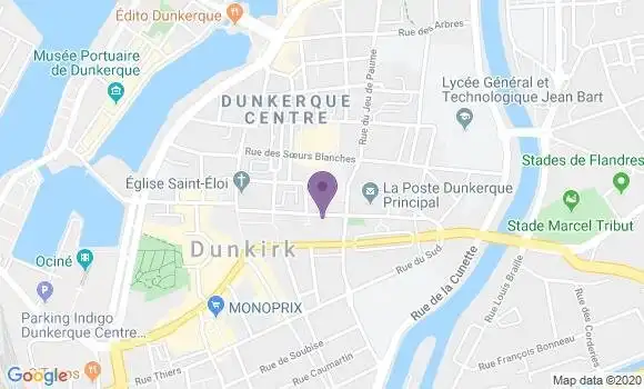 Localisation Dunkerque Principal - 59140