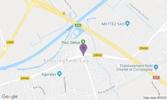 Localisation Erquinghem Lys Bp - 59193