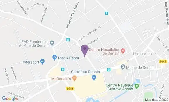 Localisation Escaudain - 59124