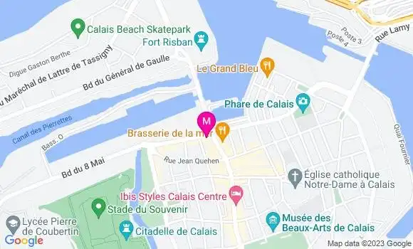 Localisation Restaurant  Le Channel