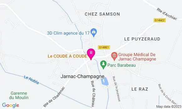 Localisation Restaurant  Le Coude a Coude