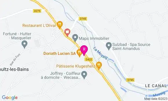 Localisation Restaurant  Maison Lucien Doriath
