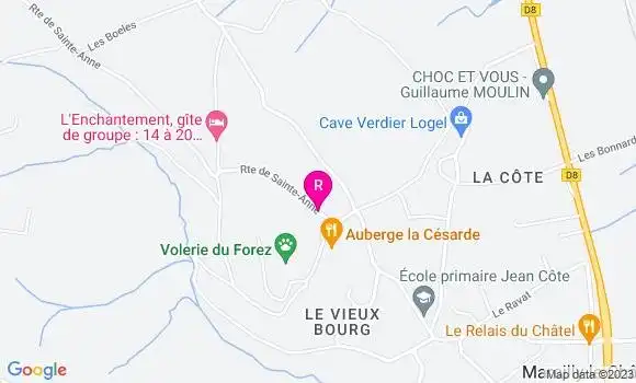 Localisation Auberge La Césarde