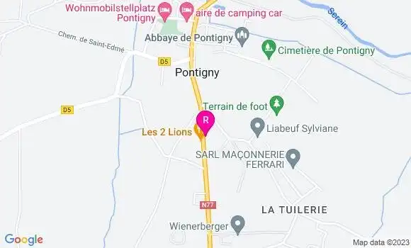 Localisation Restaurant  Les 2 Lions