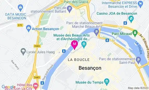 Localisation Restaurant Italien Le Vesontio