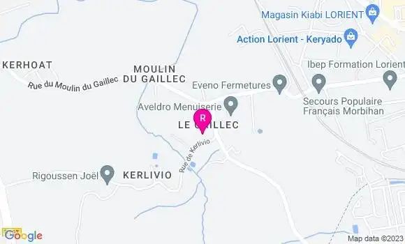 Localisation Crêperie du Gaillec