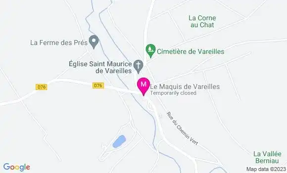 Localisation Restaurant  Le Maquis de Vareilles