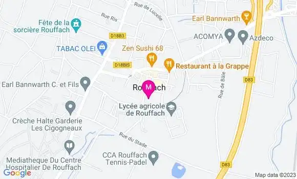 Localisation Restaurant Alsacien Caveau du Haxakessel