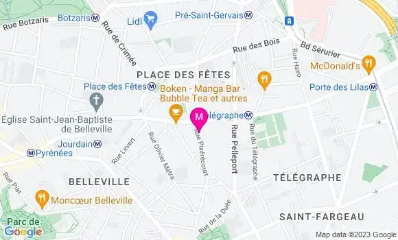 Localisation Pizzeria Le Mercure