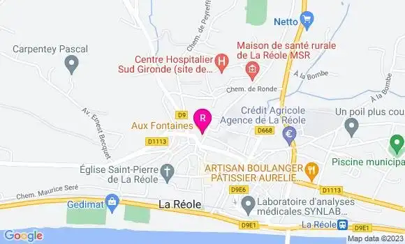 Localisation Restaurant Gastronomique Aux Fontaines