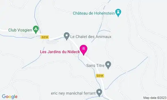 Localisation Restaurant  Les Jardins du Nideck