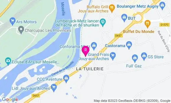 Localisation Restaurant  La Tuilerie