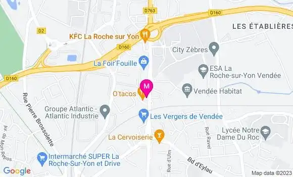 Localisation Restaurant  La Pataterie