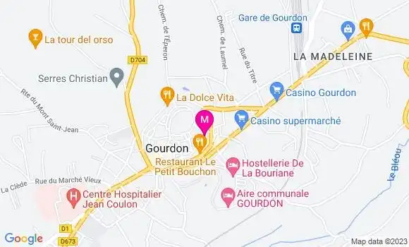 Localisation Pizzeria La Notte