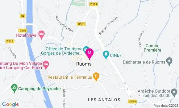 Localisation Restaurant Bar La Rocaille