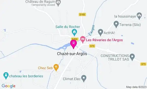Localisation La Petite Auberge Chazéenne