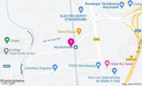 Localisation Alsacien Restaurant de la Gare