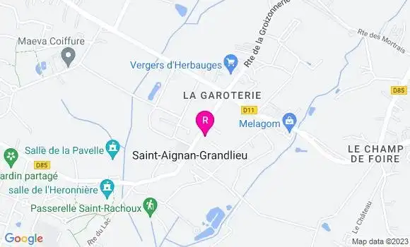 Localisation Restaurant  La Biguenée
