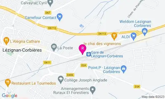 Localisation Café de la Gare