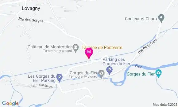 Localisation Taverne de Pontverre