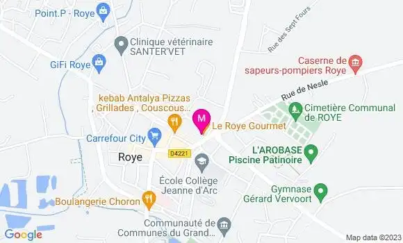 Localisation Restaurant  Le Roye Gourmet